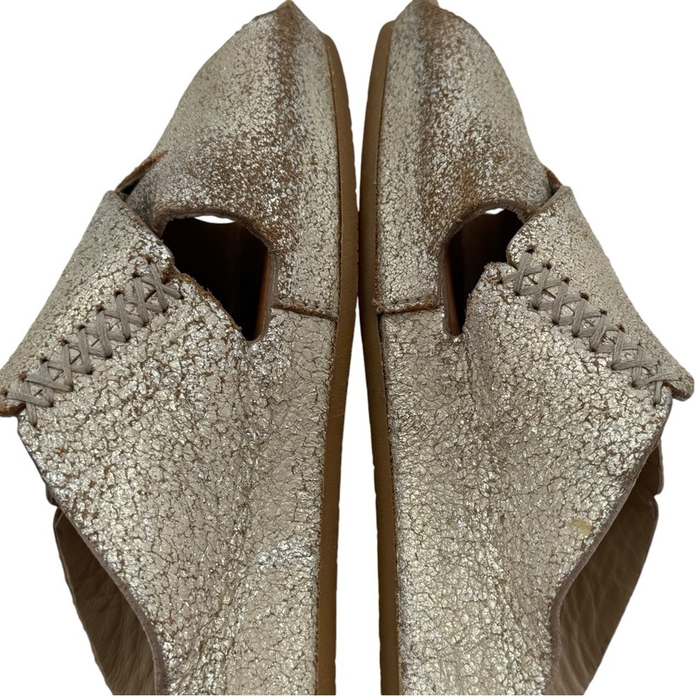 Johnston & Murphy Sonya Gold Leather Sandals Slip On Open Toe COMFY | Size 9.5 - Picture 6 of 12